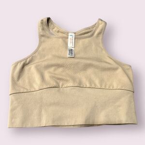 Free People Movement Sports Bra Womens XS/S Tan Soft Every Single Time Racerback